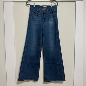 SOLD Levi's Women's Flare Wide Leg Jeans - Dark Blue